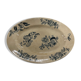 Longwy porcelain oval dish by Yeho