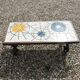 Antique Belarti-style ecru ceramic coffee table