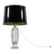 Elis Bergh for Kosta Sweden engraved crystal table lamp