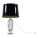 Elis Bergh for Kosta Sweden engraved crystal table lamp