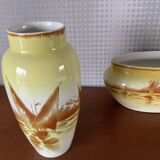 2 vases and planter luneville keller et guerin