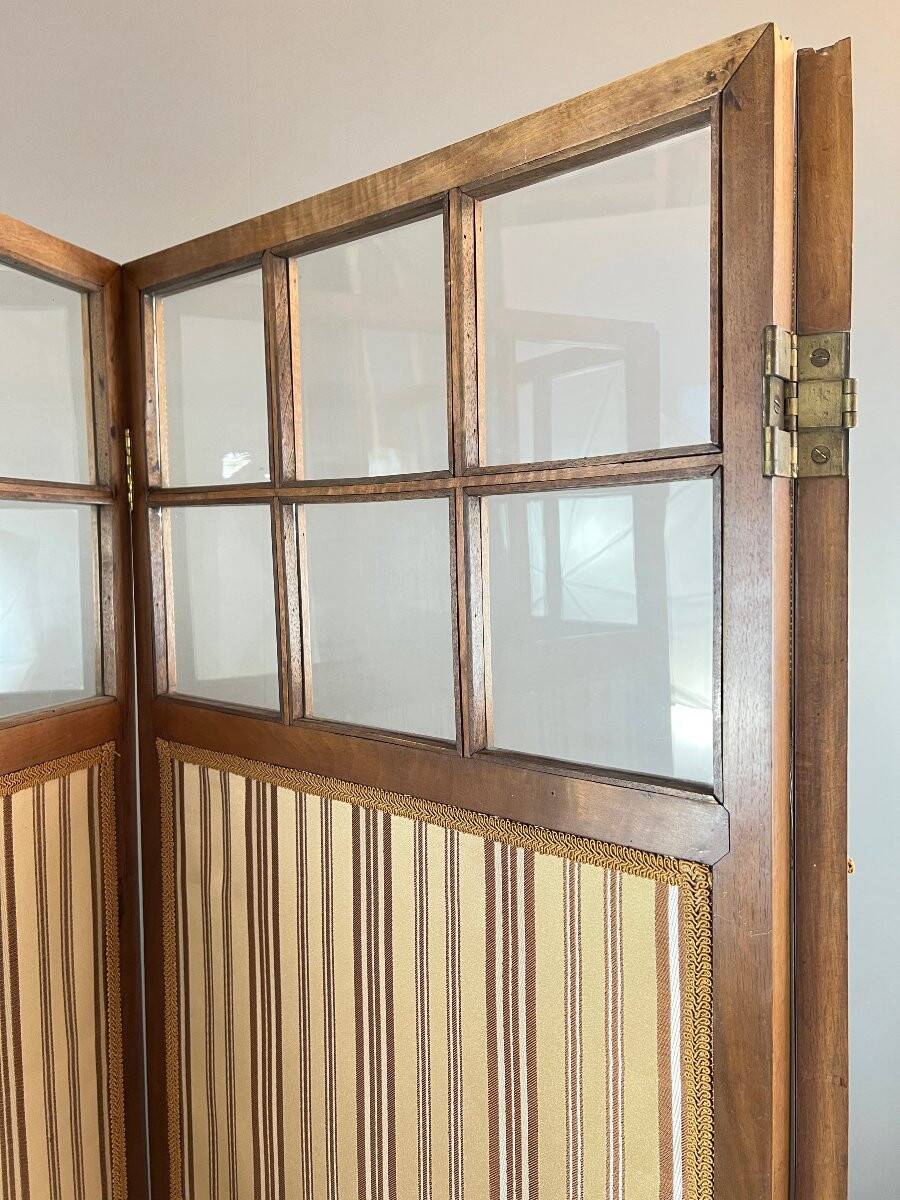 Antique Four-Leaf Screen, 19th Century flag