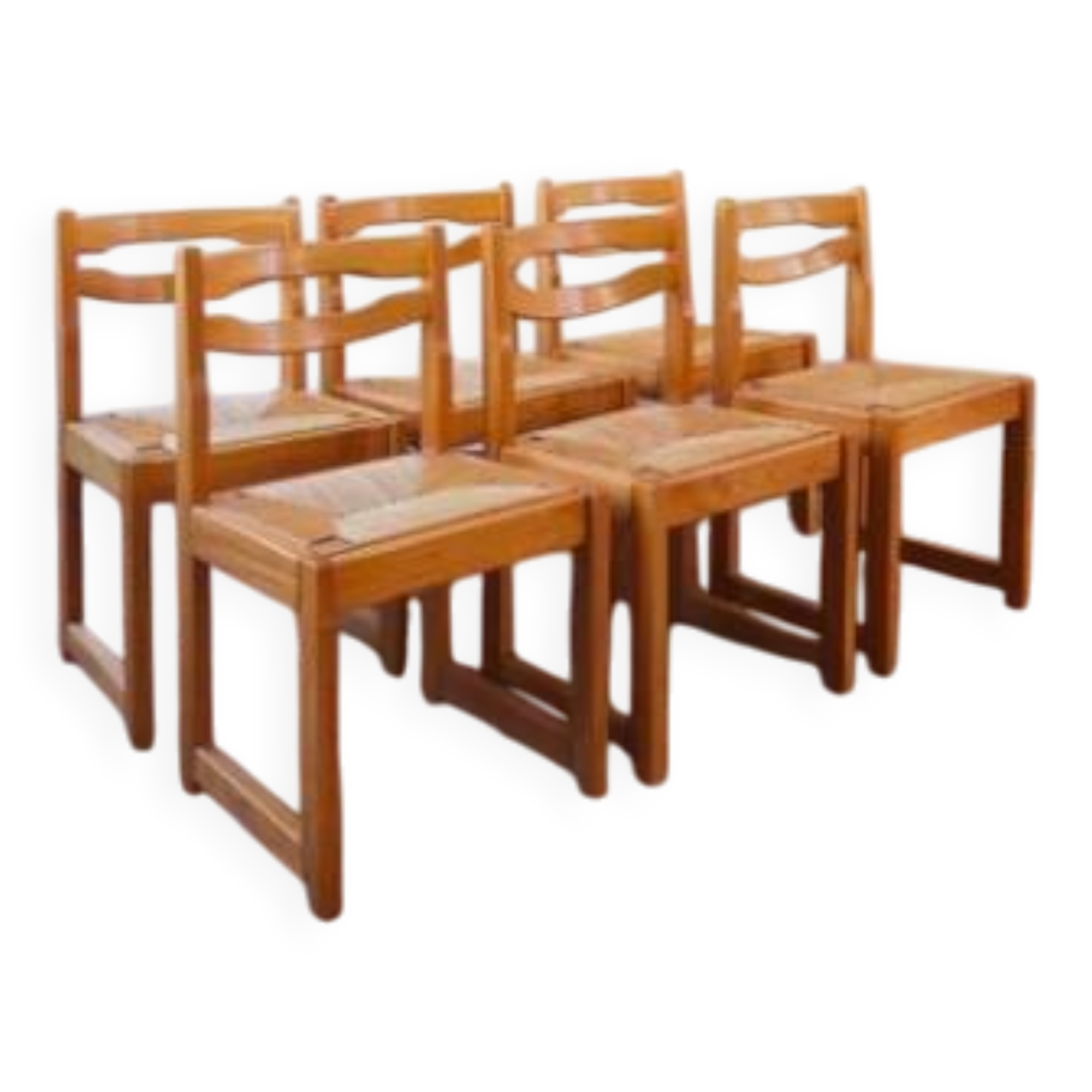 6 Maison Regain straw chairs