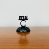 Vintage wrought iron brutalist candle holder