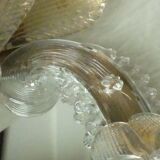 Venetian wall mirror in murano glass on wood 50s-60s
