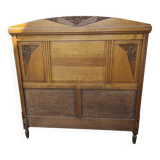 1930s oak headboard