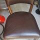 Lot of leather and vintage wood chairs