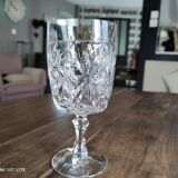 Set of 11 glasses in chiseled ancient rock crystal