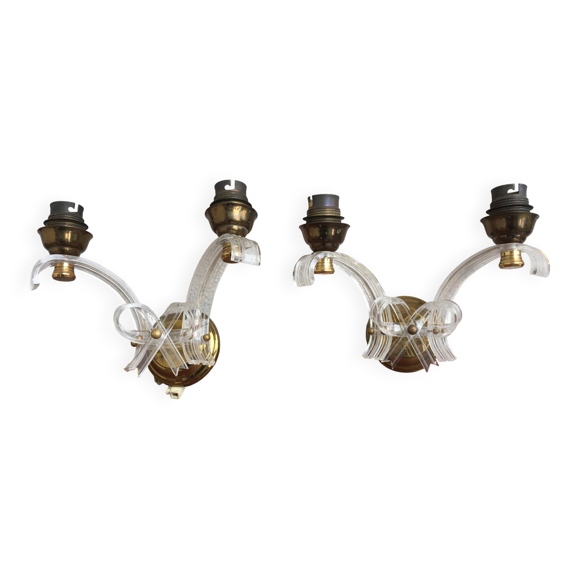 Pair of wall lights, 1950s