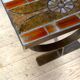 Ceramic coffee table and brushed steel by Jean Gregorieff