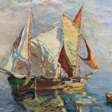 Seascape. In the style of impressionism.