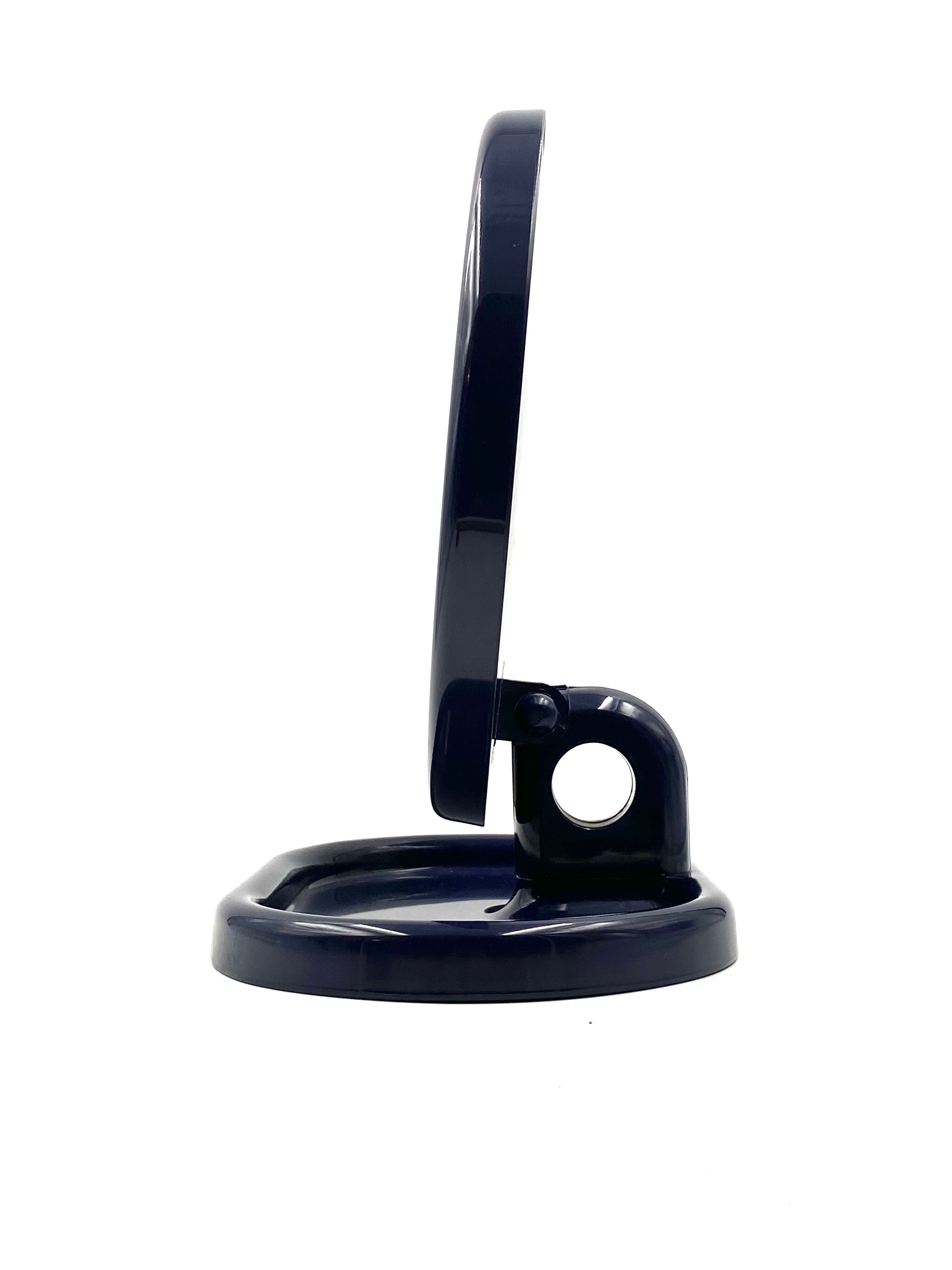 Olaf von Bohr, Blue Table Mirror, Gedy Italy, ca. 1970