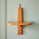 Wall wooden shelf, vintage wooden furniture, Art Deco wall shelf, interior decoration