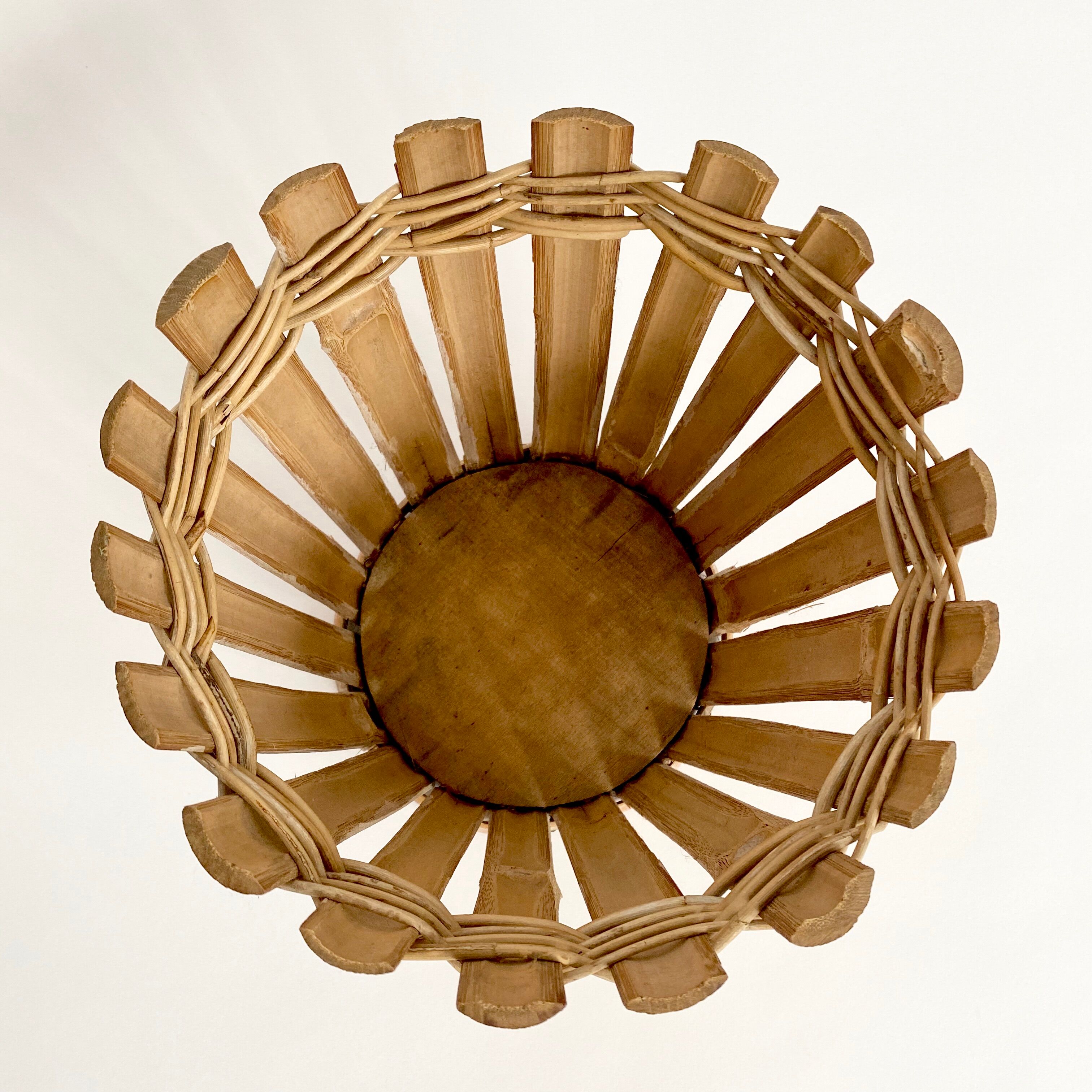 Bamboo and rattan pot cover