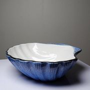 Rare large vintage 1980s ceramic scallop shell trinket tray by Christian Dior