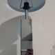 Grande lampe en acier chromé vintage 1990