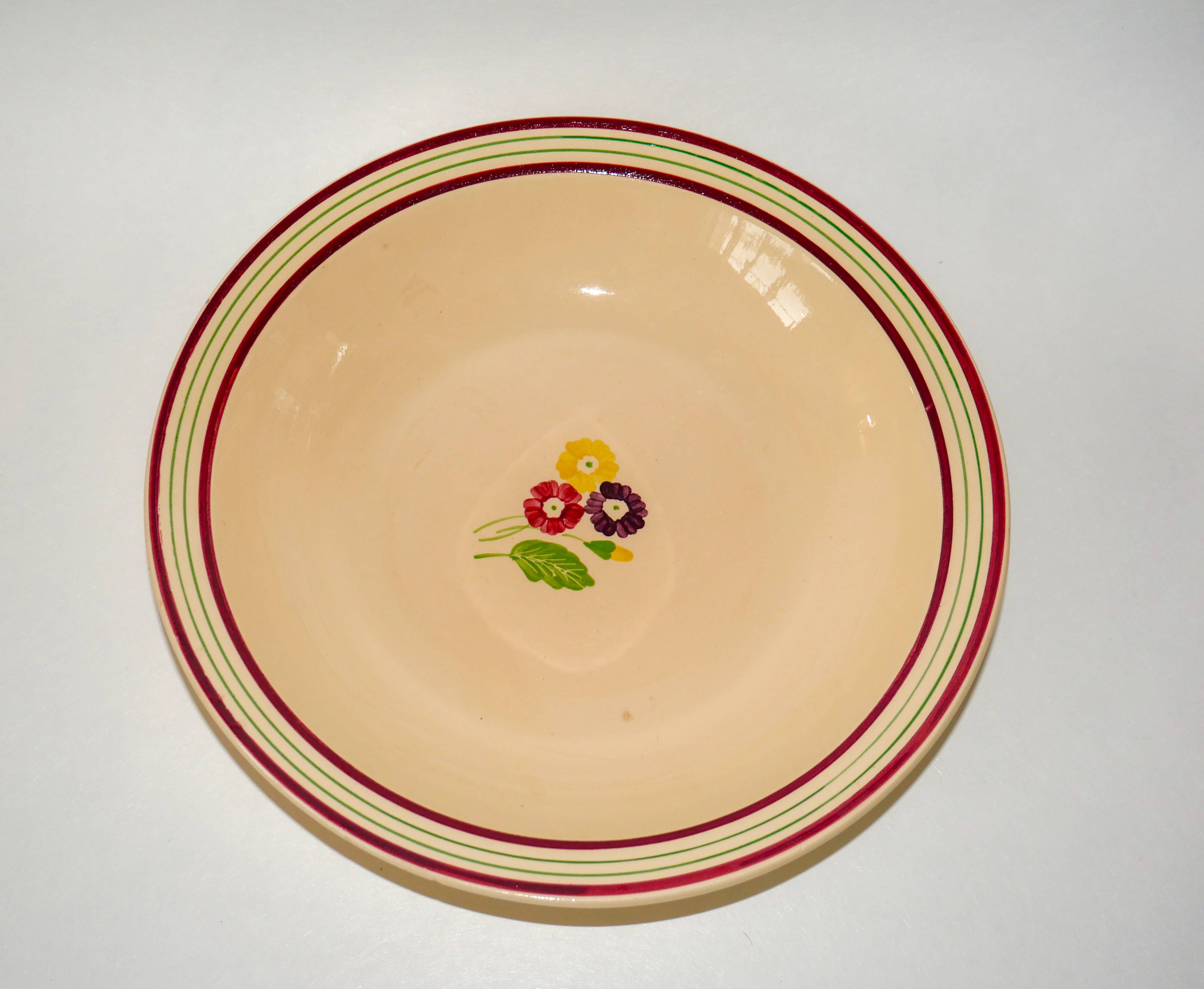 floral hollow dish Gien 1950