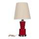 VINTAGE 1970S RED CERAMIC TABLE LAMP, ITALIAN DESIGN