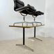 Lot of 2 leather soft pad armchairs chairs EA205 design Charles Eames Herman Miller edition vintage 60s