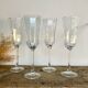 4 flûtes à champagne «octime » LUMINARC France vintage 