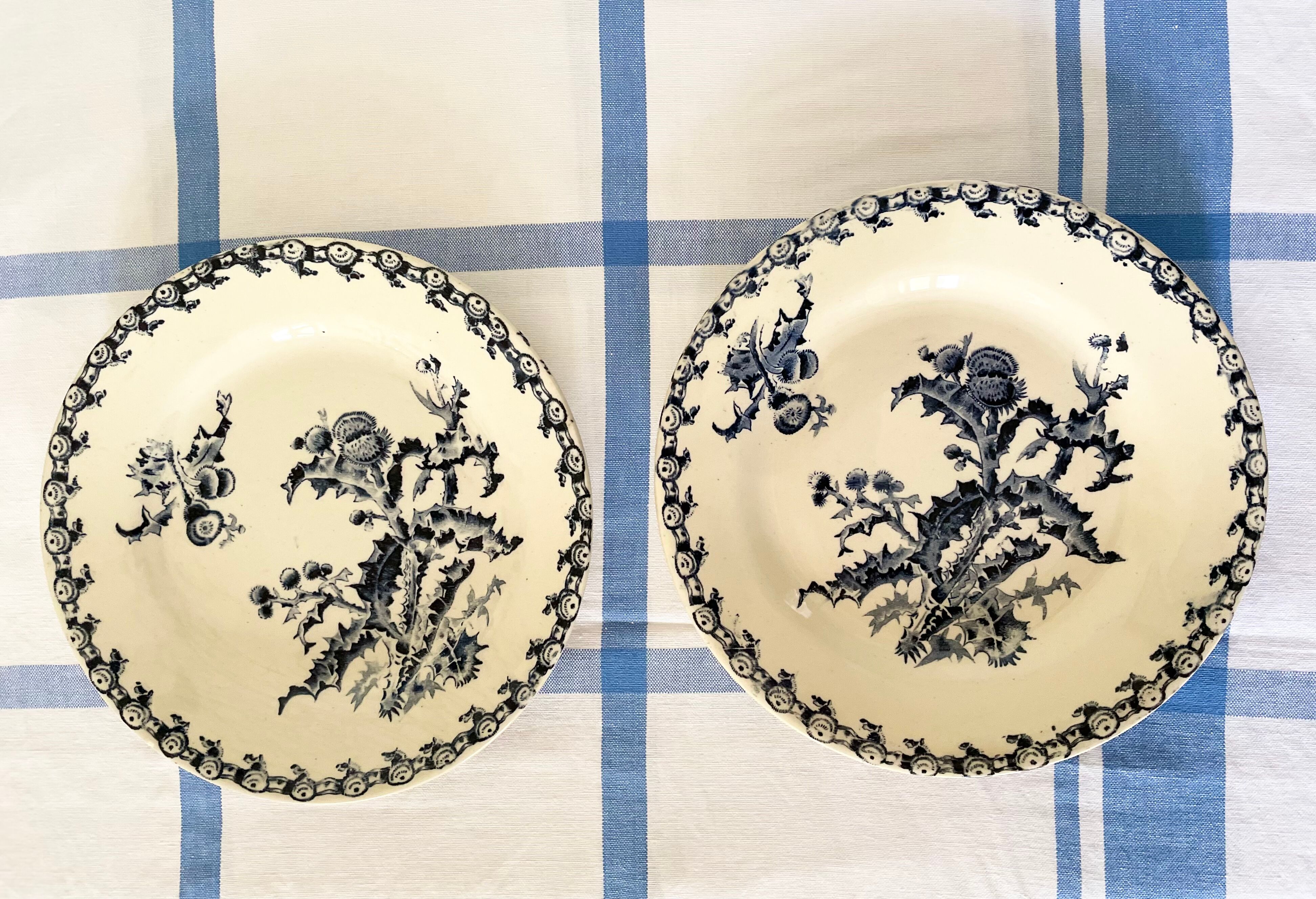 Flat plates Gien thistles