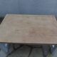 Coffee table made from a vintage farmhouse table, pearl legs.