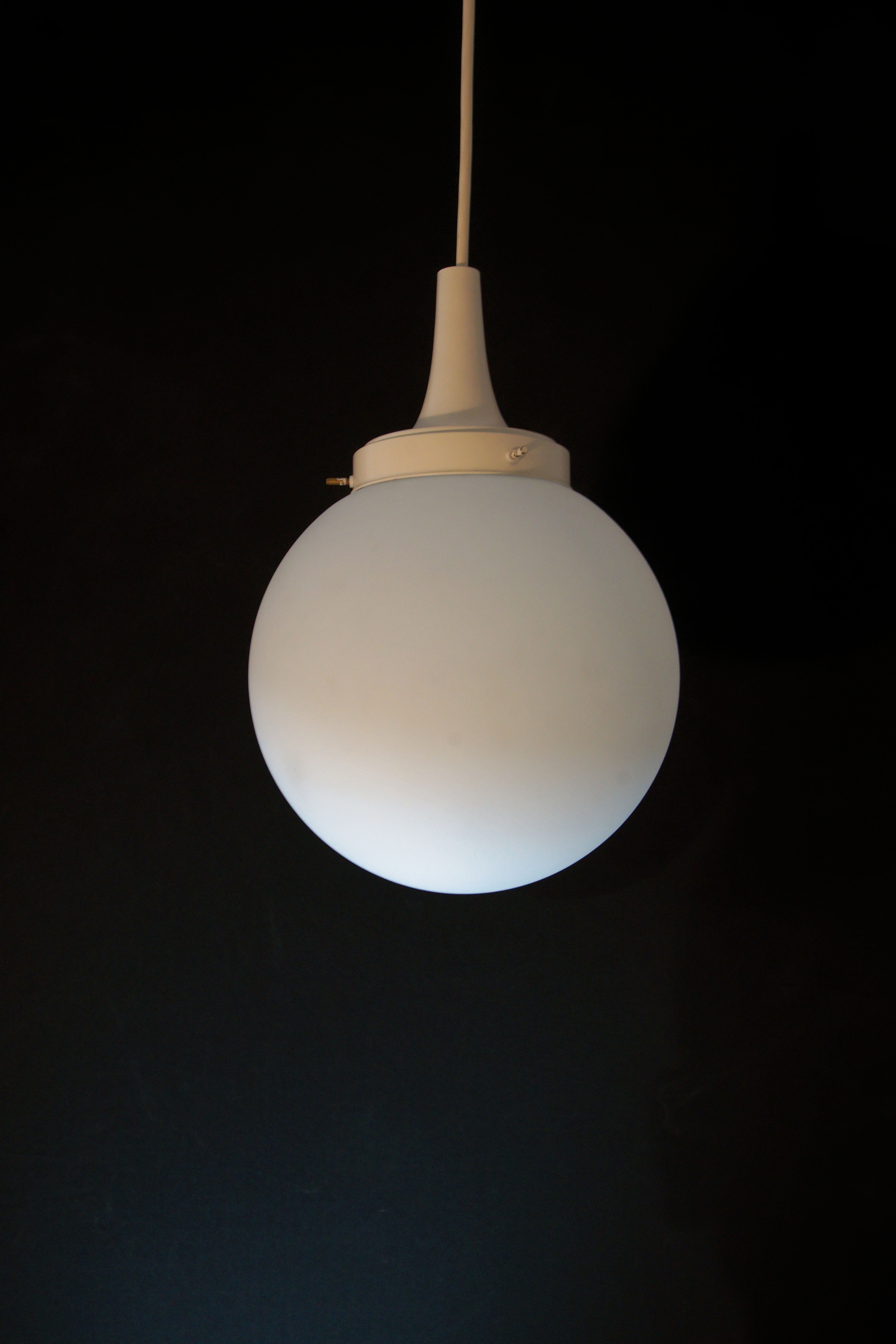 Frosted Glass Lamp Hanging Lamp from Limburg, 1970s