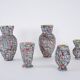 Set of ceramic vases, Italian design, 1960s, made in Italy