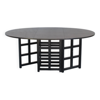 Black stained ash table by Charle R Mackintosh for Cassina Italia