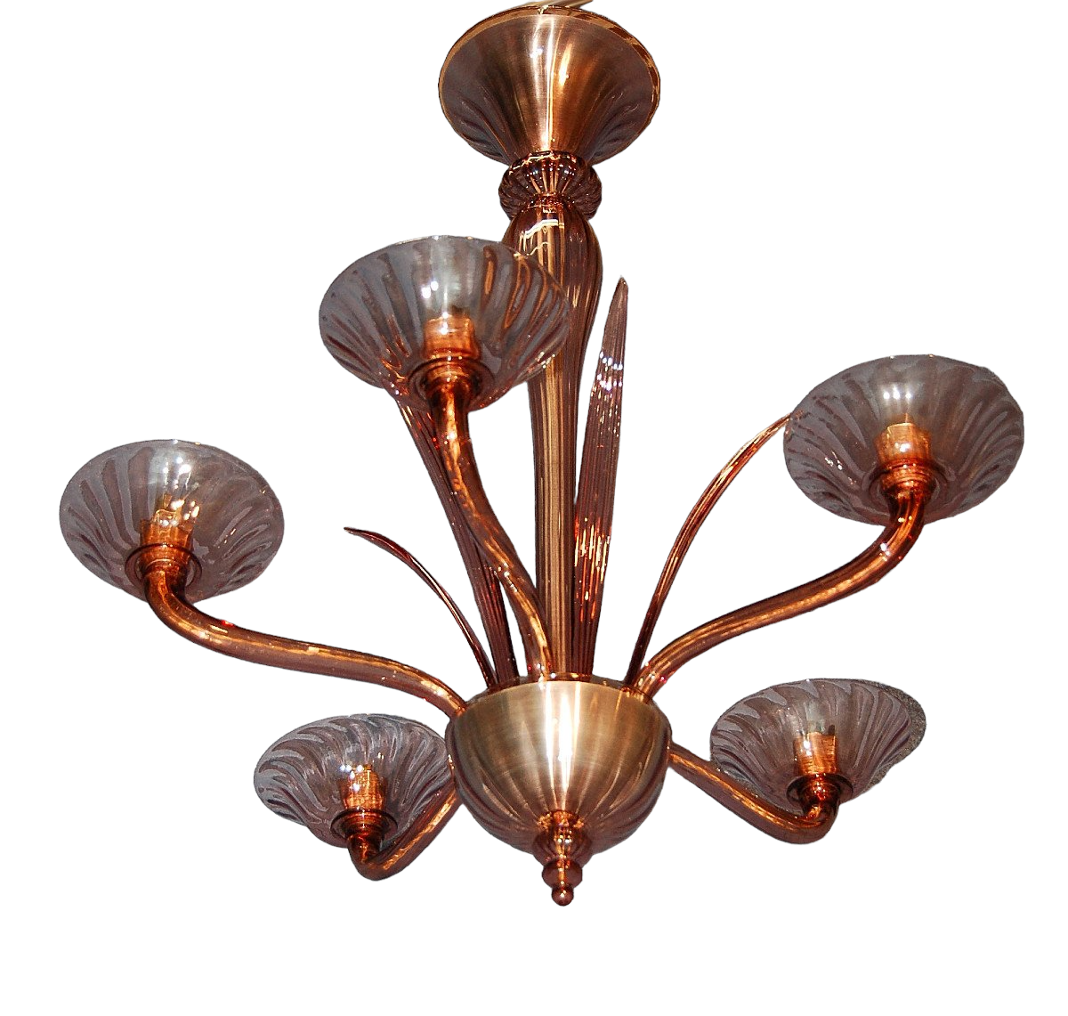 Amethyst chandelier (signed) Murano circa 1940-50