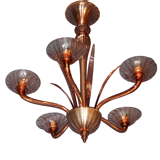 Amethyst chandelier (signed) Murano circa 1940-50