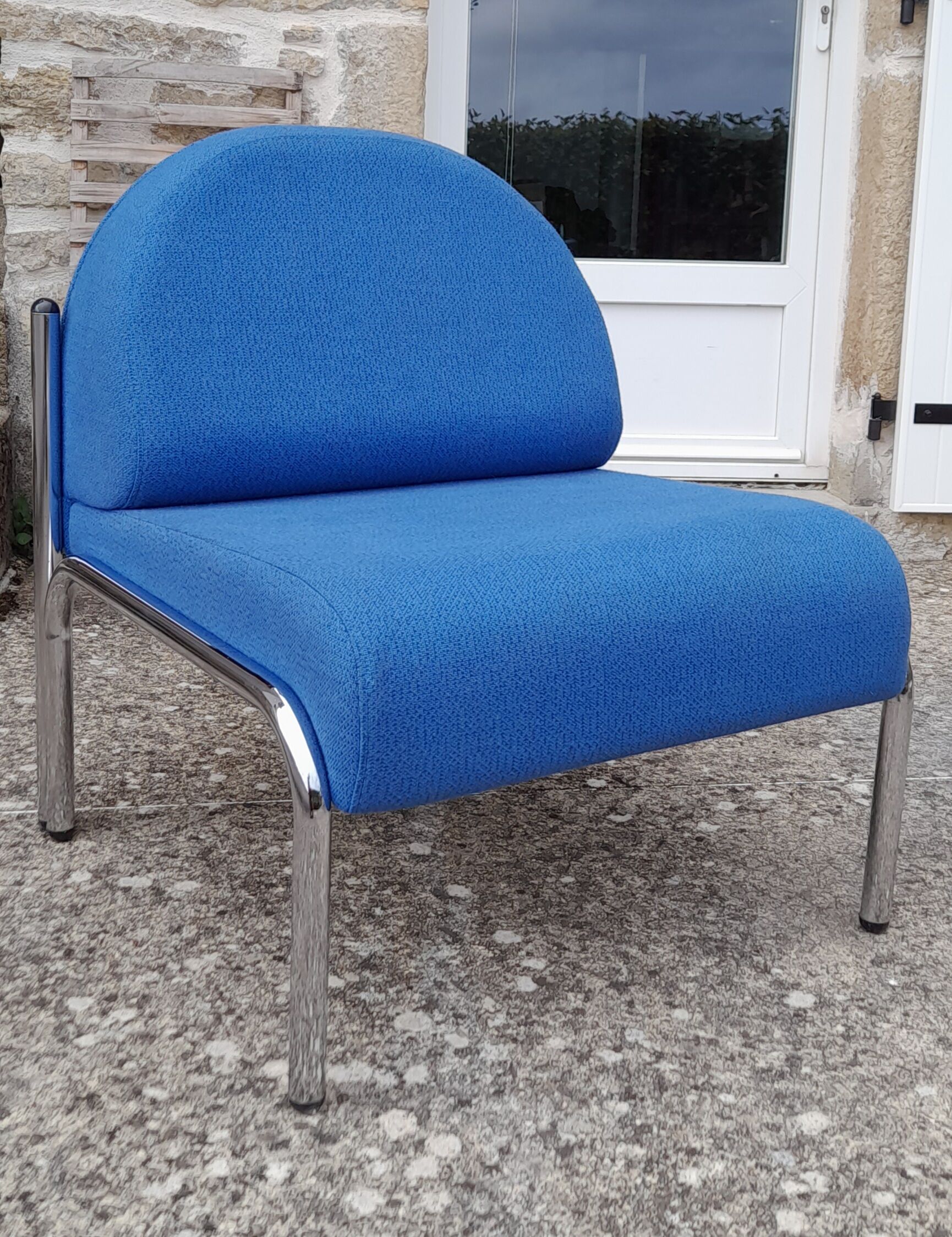 Fauteuil bleu 70s