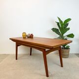 Liftable teak coffee table