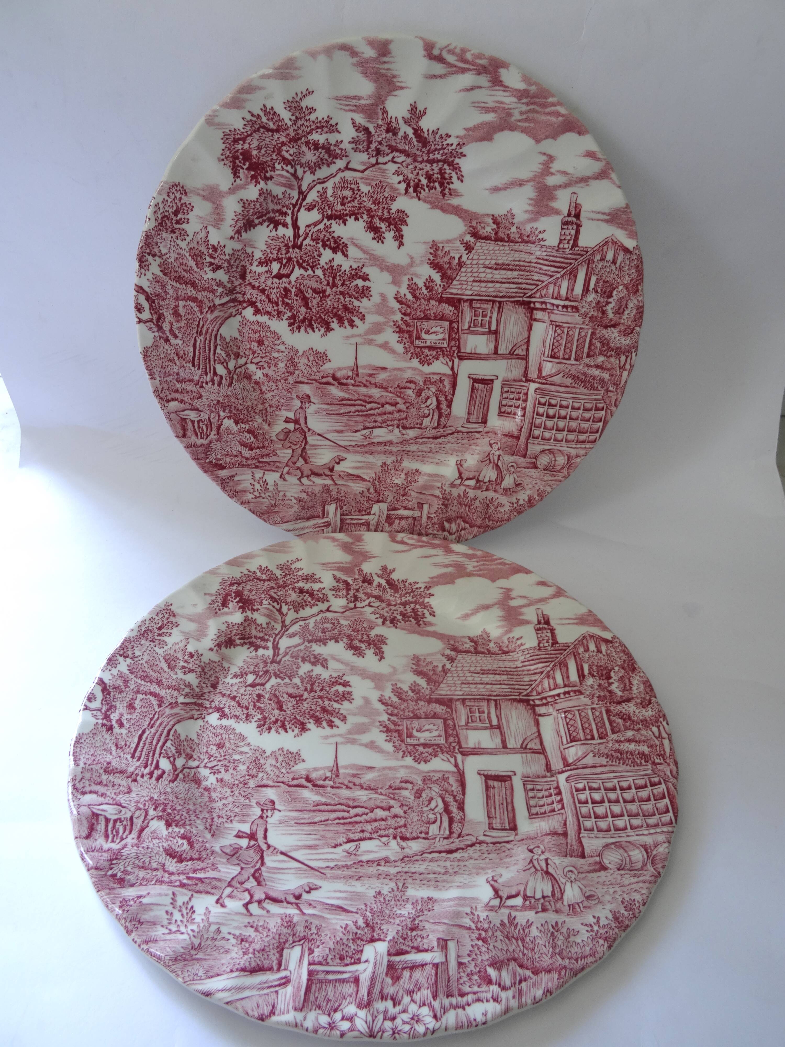 2 Myott The Hunter English plates