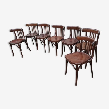 Set de 7 chaises de bistrot