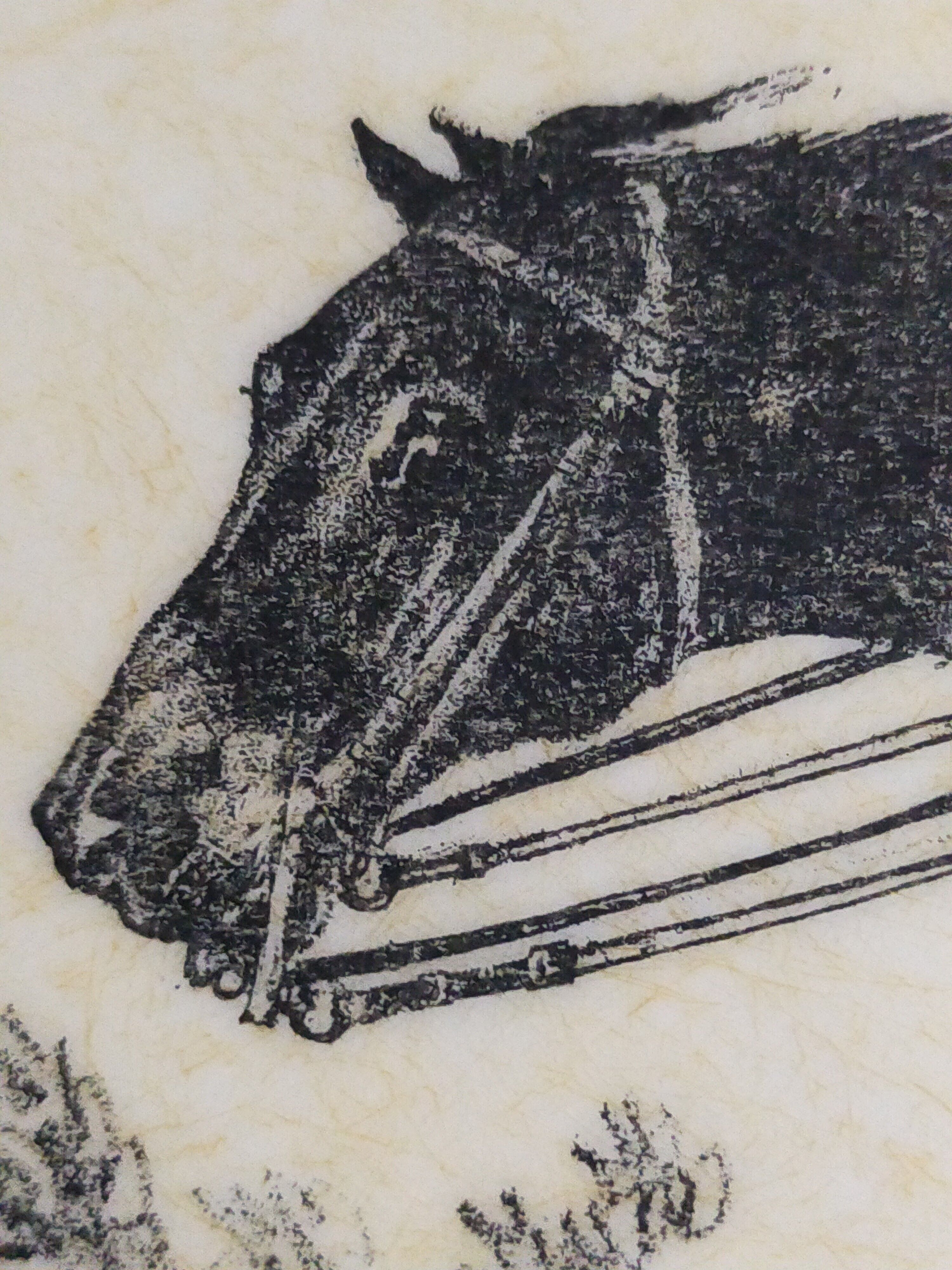 Vintage fiberglass horse tray