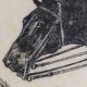 Vintage fiberglass horse tray