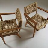 Pair of bridge armchairs Vibo, 1950s France