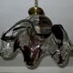 Large art glass pendant light, Pertti Santalahti for Humppila, Norway 1960s