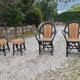 2 armchairs by Christian Astuguevieille, organic brutalist design.