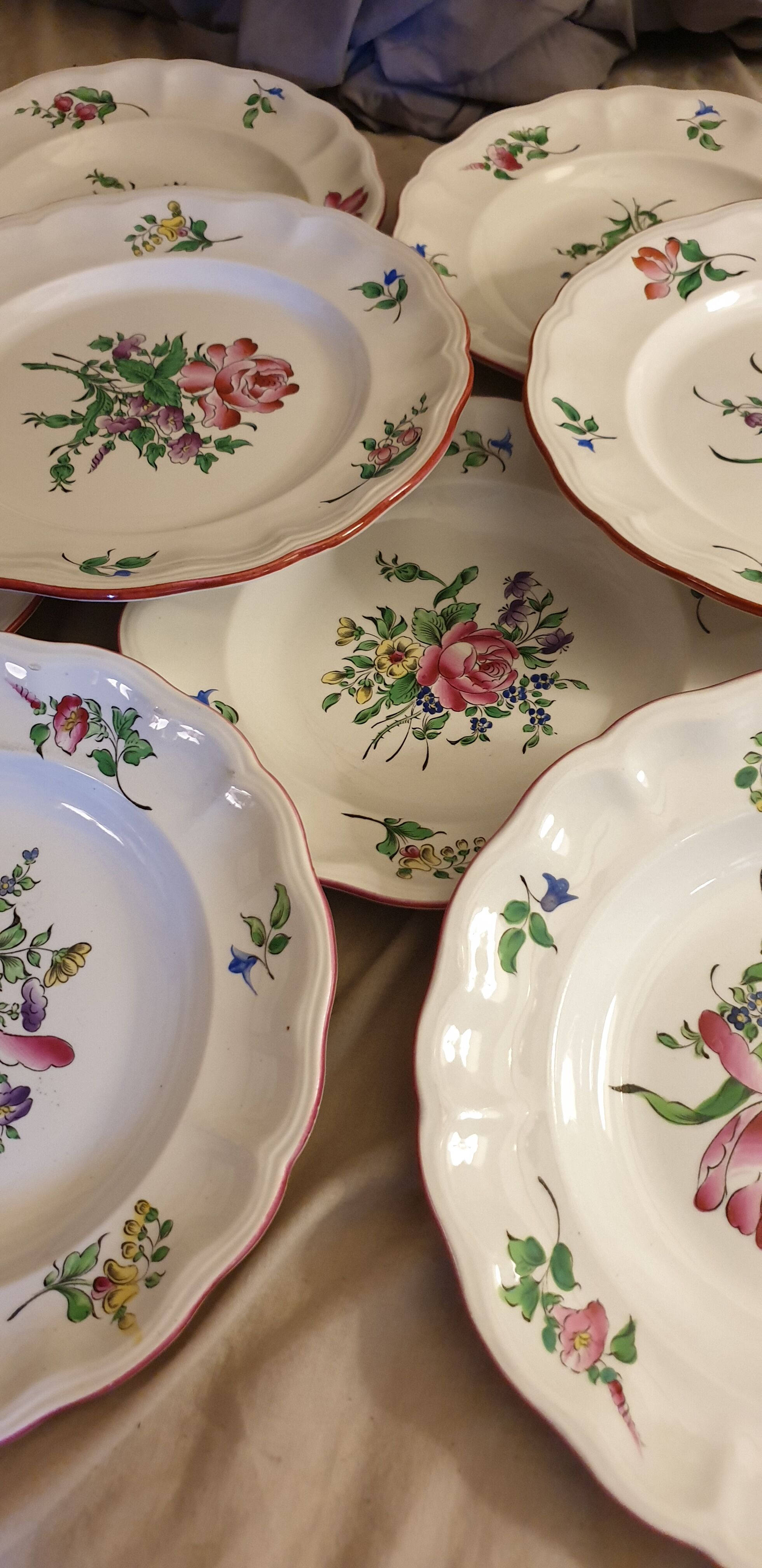 Earthenware plates luneville