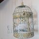 Weathered iron birdcage