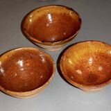 Three terracotta bowls from Tamegroute.