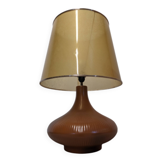XL ceramic glazed living room lamp, France circa 1970.