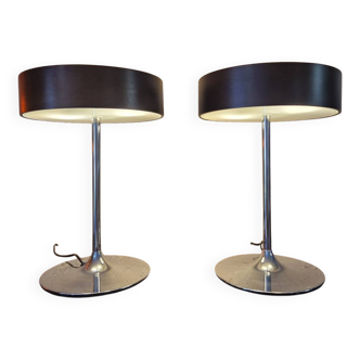 Paire de lampes Malibu italiennes vintage des années 1980