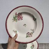 Set of 8 deep iron earth flower plates