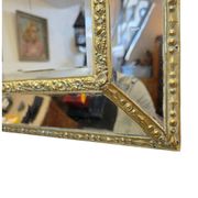 Richly Decorated French Cushion Mirror From The early 19th Century