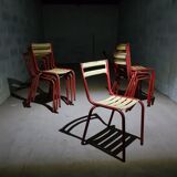 Lot of 8 iron terrace chairs