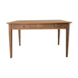 Oak farm table with two drawers