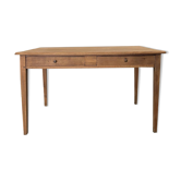 Oak farm table with two drawers